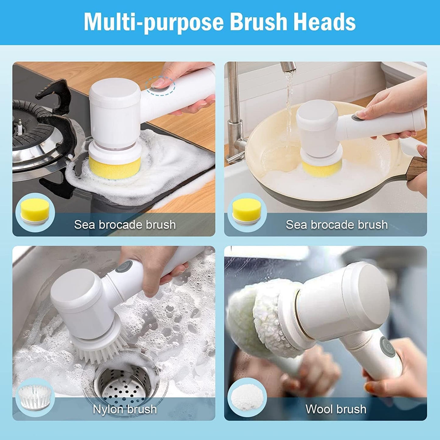 Scruzzle™ 3-in-1 Electric Cleaning Brush