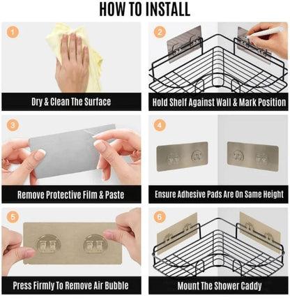 Cornerix™Self Adhesive Metal Corner Storage Rack