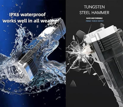 Emergency LED Flashlights With Power Bank And Safety Hammer