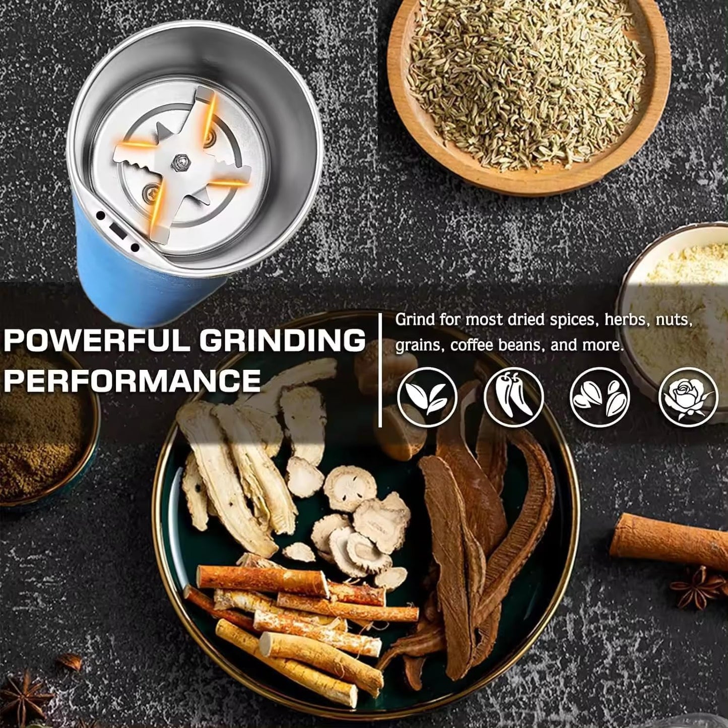 Grindmaxo™ Portable Spice & Coffee Grinder