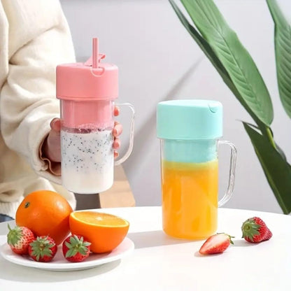 2 In 1 Portable Crusher Juicer With Handle & Straw