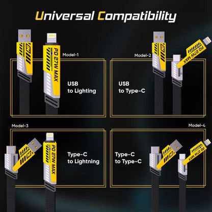 Unitechxo™ 4 in 1 Fast Charging Data Cable