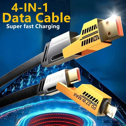 Unitechxo™ 4 in 1 Fast Charging Data Cable